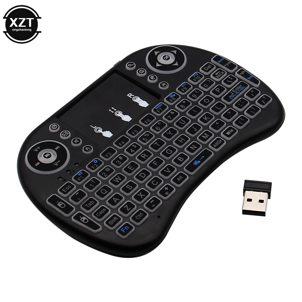 Wireless Keyboard Mini - Air Mouse Retroiluminado com Touchpad Remoto,