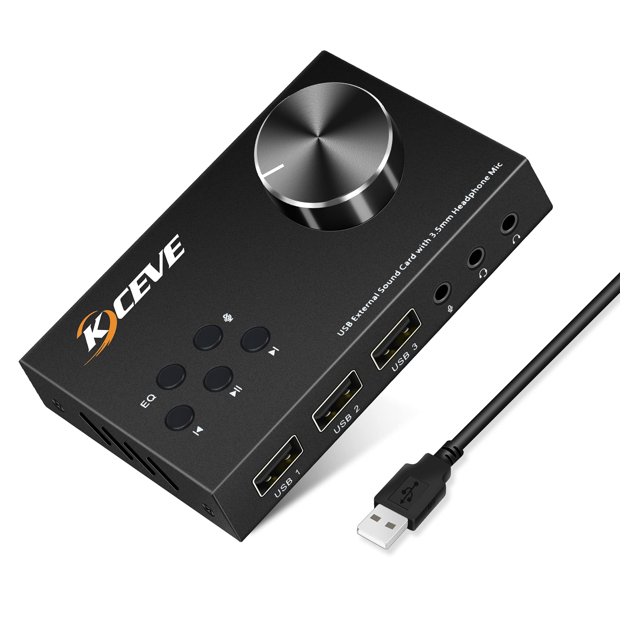 Usb Sound Card External - Placa de som externa com controle