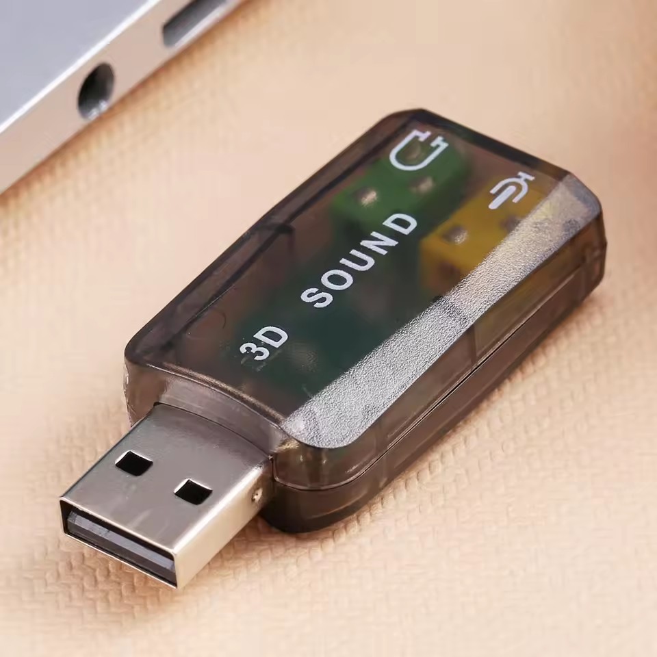 Usb Sound Card External - Mini portátil externo usb microfone fone