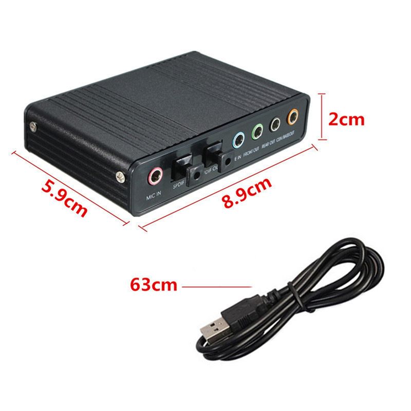Placa de Som Óptica USB AA19 6 - Usb Sound Card External avaliação e preço