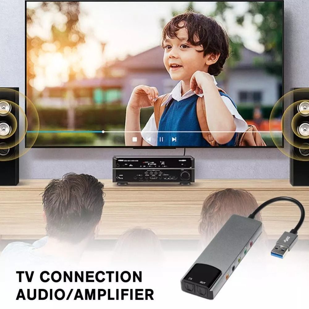 Nova Placa de Som USB 7.1 5.1  - Usb Sound Card External avaliação e preço