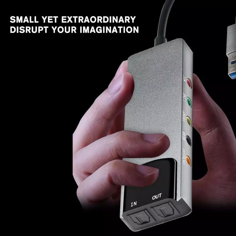 Nova Placa de Som USB 7.1 5.1  - Usb Sound Card External avaliação e preço