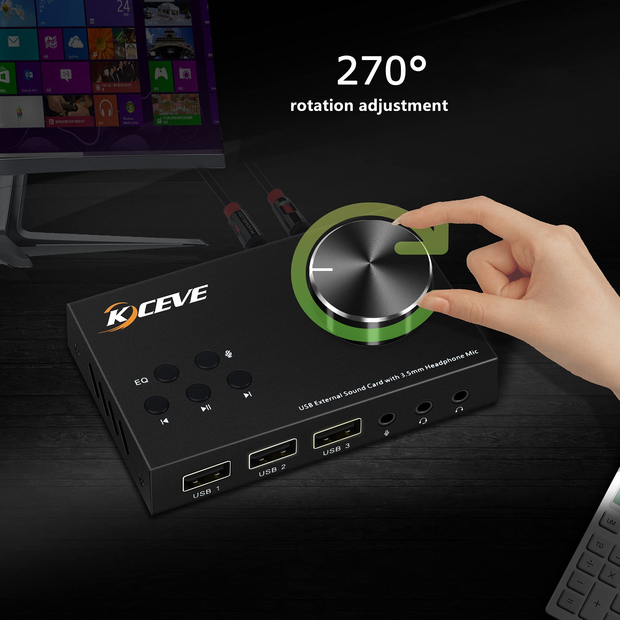 Placa de som externa com contr - Usb Sound Card External avaliação e preço