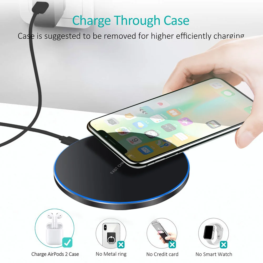 Base de carregador de telefone - Wireless Phone Charger Pad avaliação e preço