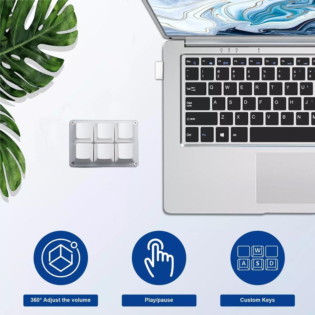Mini teclado de 6 teclas bluet - Wireless Keyboard Mini avaliação e preço