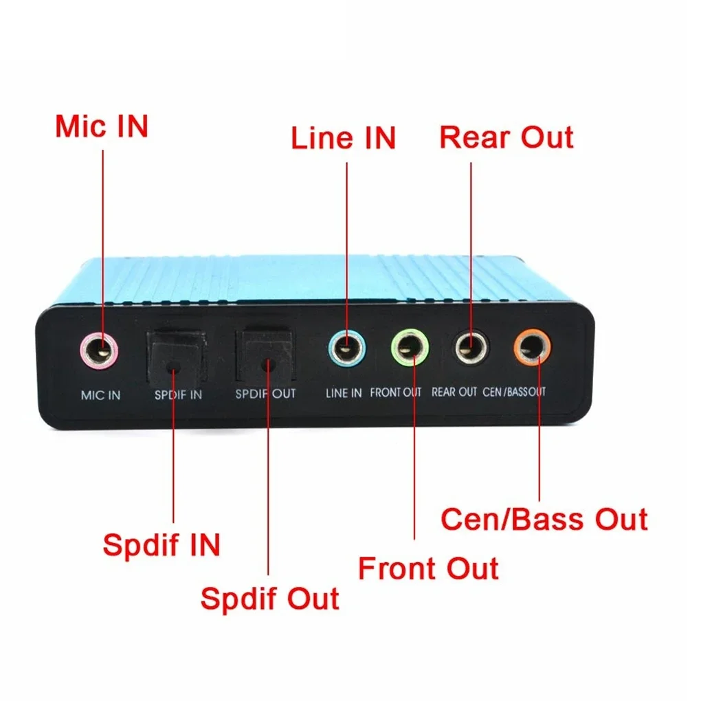 Placa de som usb 2.0, 6 canais - Usb Sound Card External avaliação e preço